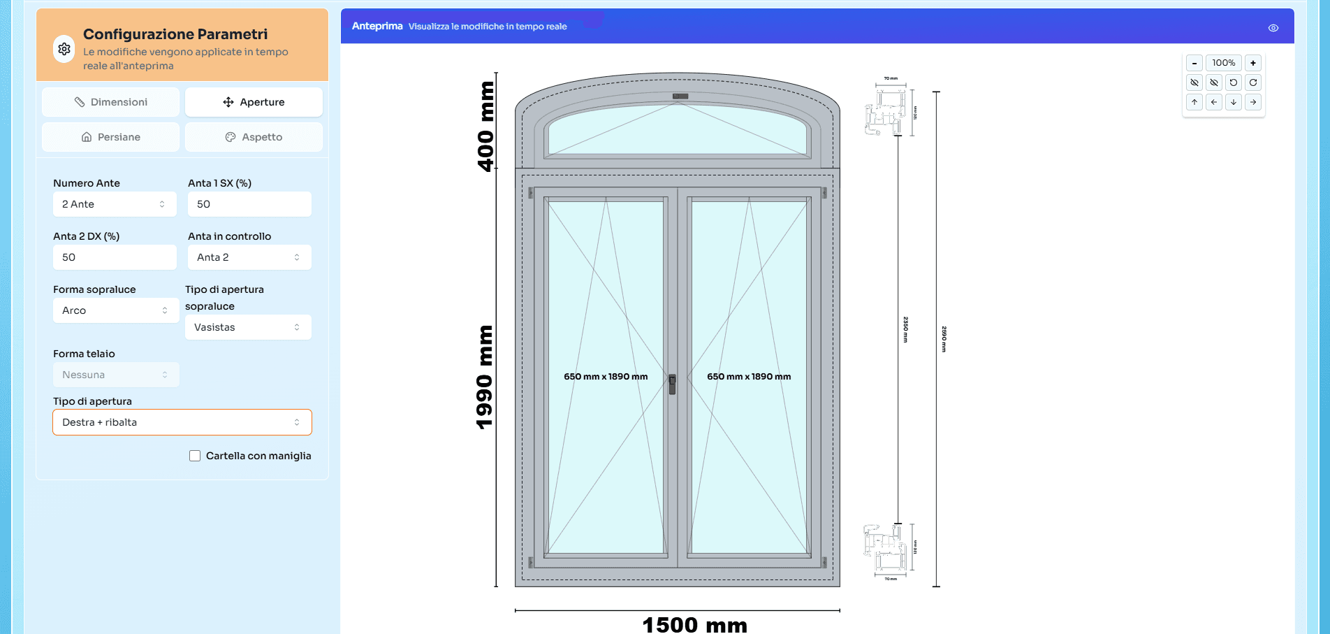 Disegno tecnico 2D, integrato nel flusso.