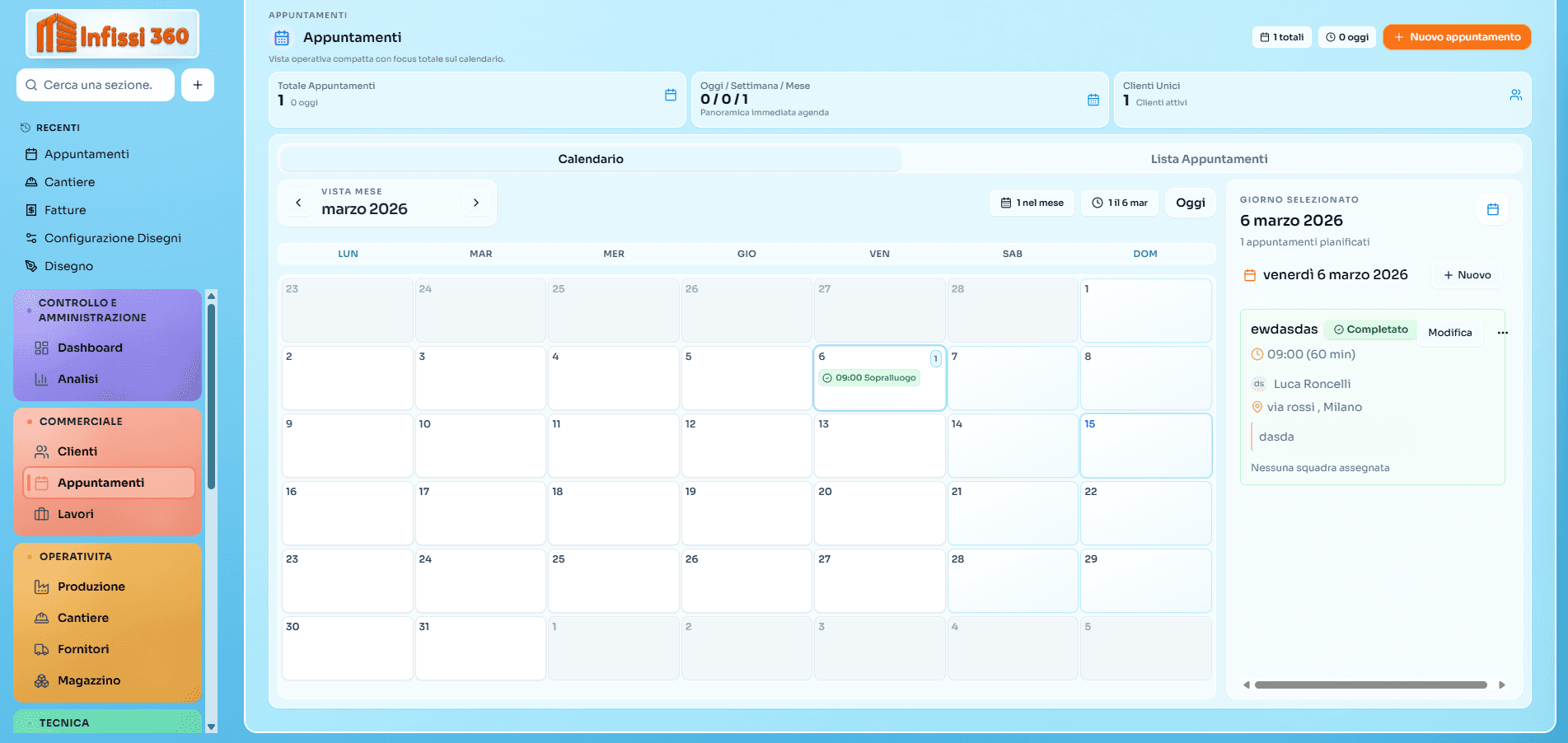 Calendario & appuntamenti